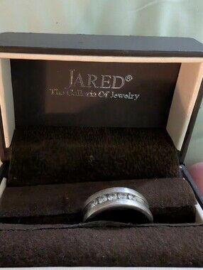Jared Sterling Band with Channel-Set Stones - Silver